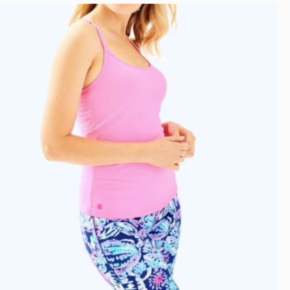 Lilly Pulitzer luxletic Bandy Bra tank in pink sunset size medium NWT